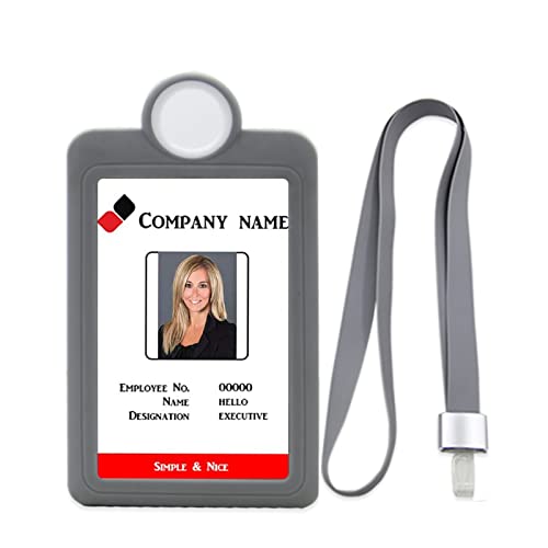 RonFin Porta carte d'identità Porta carte d'identità Porta carte d'identità Porta carte d'identità Porta carte d'identità in silicone verticale con (A)