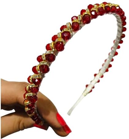 Generic Fasce per capelli con strass luccicanti, antiscivolo, con perline, accessori per capelli, decorazione per capelli per donne e ragazze