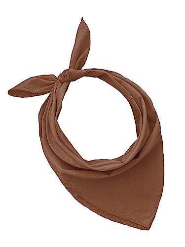 JOPHY & CO. Bandane 100% cotone per Donna Uomo Bambini Unisex con motivo paisley pattern, fazzoletto copricapo sciarpa per capelli/collo/polso/testa COD. (Bamboo Marrone)