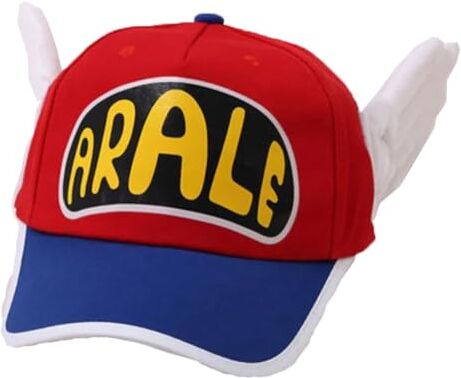 Generico Cappello Cosplay Regolabile Chan con Visiera e Ali Slump (Rosso Blu standard)