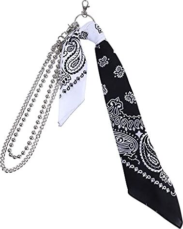 Generic Bandana di colore a contrasto con cintura portafoglio catena pantaloni cintura fascia foulard accessori per capelli