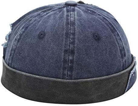 Generic Cappellino alla moda da uomo patch da donna hip-hop coppia abbinata facile cappello e berretto da baseball in pelle cappellini da baseball da uomo (03A-Navy, taglia unica)