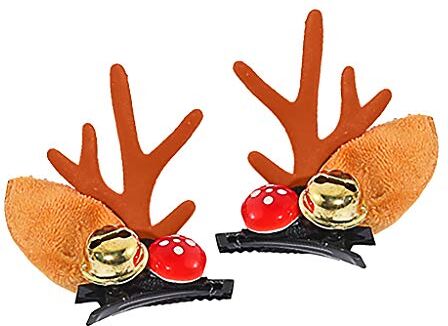 Generico Hairpin 2pc Brown Capelli Accessori Hairpin Decorazione Festa Headdress di Natale Accessorio Bandana Fluo (C-b, One Size)