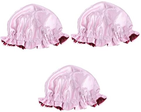 FRCOLOR 3 Pz Cuffia Per Per Dormire Cappello Gonfio Copricapo in Raso Copritesta Elastico Berretto Da Notte Per Berretti Da Notte Cuffia Di Seta Bambino Elasticità Sciarpa