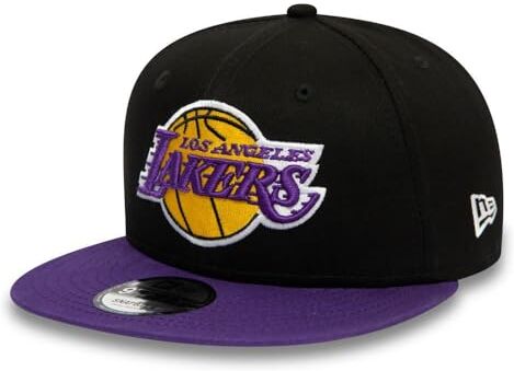 New Era Los Angeles Lakers NBA Essential Nero Viola 9Fifty Berretto Snapback Regolabile