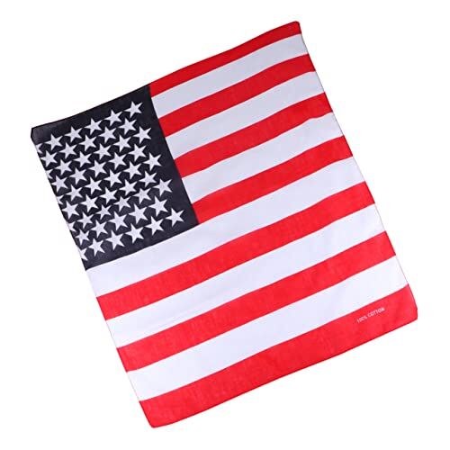 FRCOLOR 2 Pz Braccialetto Fazzoletto Patriottico Fasce Americane Noi Bandane Sciarpa Bandiera Americana Sciarpa Bandiera Usa Sciarpa Usa Uomini e Donne Universale Giorno Dell'indipendenza