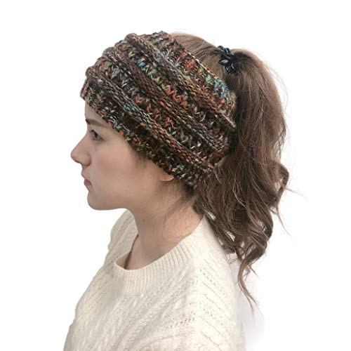 MINGCHE Fascia per capelli da donna, per sport, inverno, lavorato all'uncinetto, in peluche, elasticizzata, con fascia per capelli, per orecchie riscaldate dopo il bagno