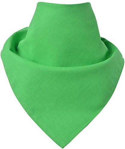 Miobo Bandana/foulard da collo, 100% cotone, taglia unica Verde tinta unita M