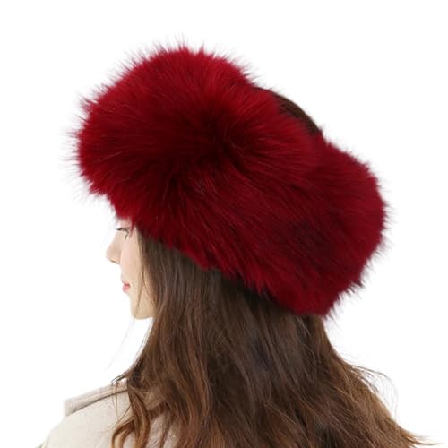 Cozylkx Fasce per Capelli Soffici in Peluche Paraorecchie Caldo Invernale Paraorecchie Cappello a Fascia in Stile Russo per Donna