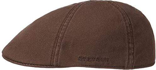 Stetson Texas Coppola in Cotone Uomo Berretto Piatto Cappello Cotton cap con Visiera Primavera/Estate S (54-55 cm) Marrone