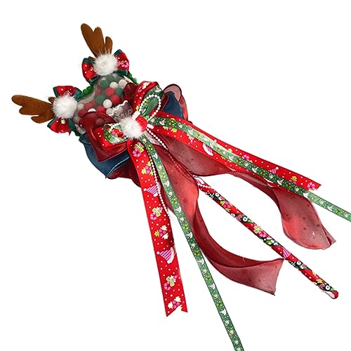 Yfenglhiry Fermaglio per capelli unico Lolitas con cappello di Natale/corna di cervo decorazioni vintage clip per capelli cappello festeCharm per ragazze accessori per capelli di Natale