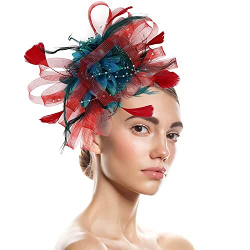 Yinguo Fascinators Cappelli per capelli da donna, per donne e ragazze, per feste, cocktail, matrimoni, chiesa, taglia unica