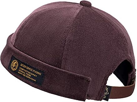 CLAPE Corduroy Docker-cap Cappellino da Portuale Berretto Docker Berretto Senza Visiera Rolled Cuff Brimless Hat cap