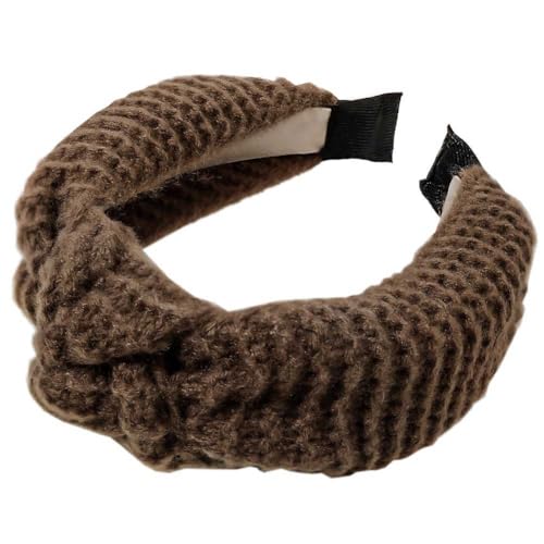LODDEYEE Cerchietto per capelli lavorato a maglia, con nodo incrociato, largo, accessorio per capelli per donne e ragazze, 1 pezzo