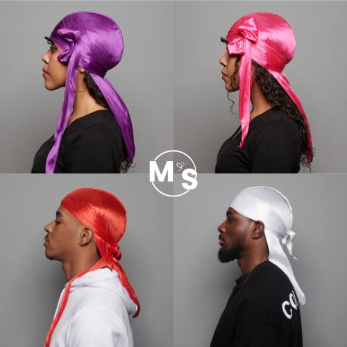 Mansa's (M'S) 4 MANSA'S Durag in Raso Rosso Viola Bianco Rosa