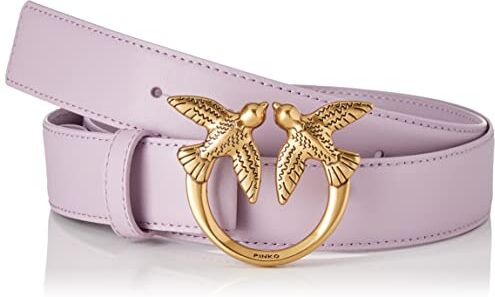 Pinko Love Berry H3 Belt Vitello Set, Cintura Donna, Y13q_iris-antique Gold, M