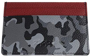 Zippo Leather credit card holder Porta carte di credito 10 centimeters Grigio (Grey Camouflage)