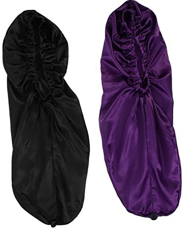 FRCOLOR 2 Pz Berretto Da Notte Cuffia Di Cotone Copricapo Elasticizzato Bandane Di Cotone Per Donna Cappello Da Notte Di Seta Cuffie Con Elastico Bambino Soffice Cuffia Da Nuoto Raso