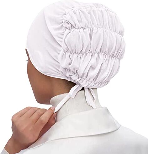 YWSTYllelty Fascia Capelli Donna Cappello da donna in tinta unita con fasciatura in rete, cappello con cintura elastica traspirante, sciarpa con cappuccio e Fascia Nuziale Sposa