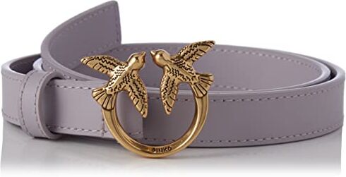 Pinko Love Berry Simply H2 Belt Vite, Cintura Donna, I41q_grigio Pomello-antique Gold, S