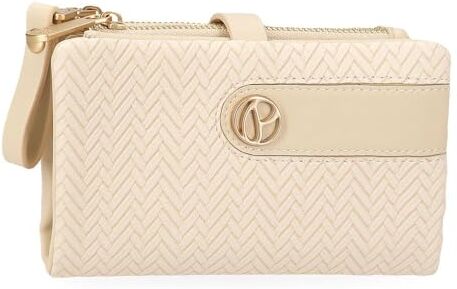 Pepe Jeans Sprig Portafoglio con Porta carte di credito Beige 14,5 x 9 x 2 cm Pelle sintetica by Joumma Bags, Beige, Taglia unica, Portafoglio con porta carte di credito