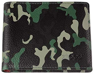 Zippo Leather credit card holder Porta carte di credito 11 centimeters Verde (Green Camouflage)