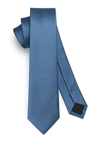 HISDERN Cravatte da Uomo Cravatte da Uomo in Tinta Unita Blu Navy Cravatta da Sposa Cravatta da Uomo Classica Formale da Uomo 6 cm