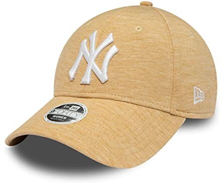 New Era MLB Frauencap York Yankees NY Teamlogo Baseball Kappe 9Forty verstellbar Beige One-Size