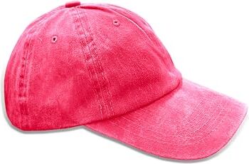 TMK Cappello da Baseball Basket Vintage Invecchiato Unisex cod.2026 (Fucsia Vintage, 1)