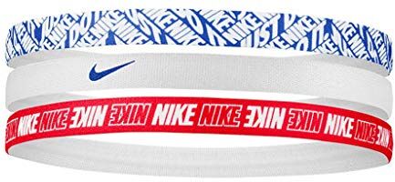 Nike Printed Fascia per la pelle, 3 pezzi, colore: rosa/bianco/blu