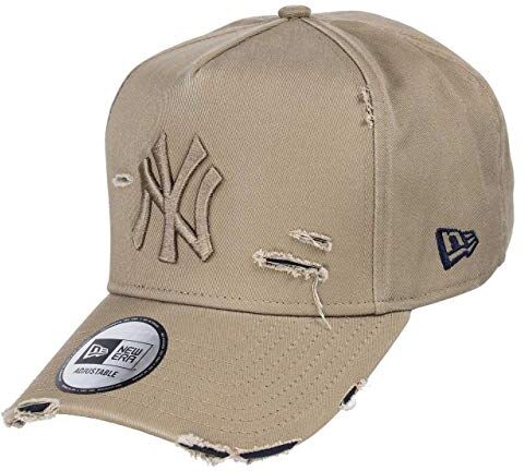 New Era York Yankees 9forty A Frame Adjustable cap Distressed Beige/Navy One-Size