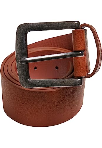 Urban Classics Leather Imitation Belt, Cintura, Unisex Adulto, Marrone (Cognacbrown), L