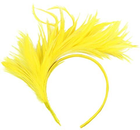 Generic Classic Flapper Fascia per capelli da donna, colore nero, taglia unica, colore giallo