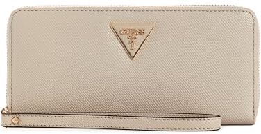 Guess Laurel Portafoglio grande con cerniera, taglia unica, colore: Grigio talpa