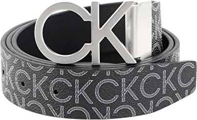 Calvin Klein Uomo CK REV.ADJ. NEW MONO BELT 3.5CM, Black Monogram, 105