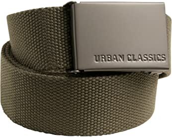 Urban Classics Cintura Unisex per Uomini e Donne, Cintura con Fibbia Scorrevole in Metallo, Regolabile, 100% Poliestere, Lunghezza 120 cm, Diversi Colori Disponibili, Taglia Unica