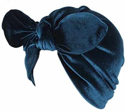 GERRIT Fascia Per Capelli Le donne in velluto cappello turbante cappello musulmano hijab cappucci femminile morbido bandana fascia hijabs testa wrap accessori for capelli Fascia Per Capelli Donna (Color : L