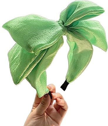 MOIKEN Forcine Capelli Donna Bow Headband Fashion Hair Accessories Trendy Temperament Hairband Hair Band (Color : Green)