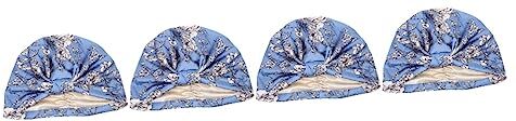 SOIMISS 4 Pz Berretto Da Notte Berretto Da Chemioterapia Bandane Di Cotone Per Donna Tappi Chemio Cuffie Per Per Dormire Seta Domestico 90% Poliestere 10% Spandex Da Donna India