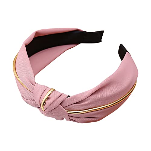 Mashaouyo Il panno di Ms. Hairband in Phnom Penh ha un semplice nodo in tinta unita e una fascia a tesa larga per lavare il viso, fascia tergisudore per bambini (A, taglia unica)