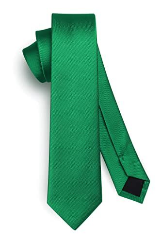 HISDERN Cravatte da Uomo Cravatte da Uomo in Tinta Unita Verde Cravatta da Sposa Cravatta da Uomo Classica Formale da Uomo 6 cm
