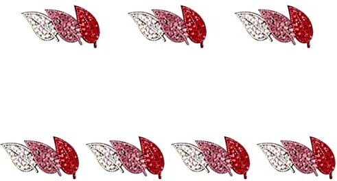 FRCOLOR 7Pcs Clip Barrette Decorativo Per Bobby Bangs Ragazza Elegante Accessorio Foglia Rosso Artiglio Lady Copricapo Barrettes Holder Design Snap Lucido Laterale Coda Di Cavallo Panino