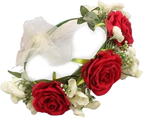 Avejjbaey Corone di fiori da sposa per fasce per capelli floreali da sposa fasce floreali da donna corone floreali corona per capelli fasce floreali da donna