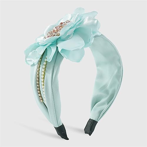 Youllyuu Extra Large Fiore Cristallo Perla Fascia Tiara Accessori Per Capelli Copricapo Gioielli Cerchietto Da Sposa Fasce Per Le Donne 5