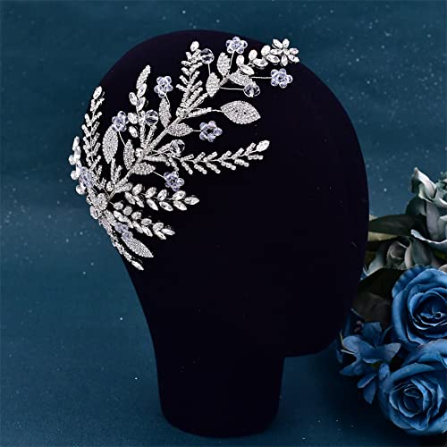 Youllyuu Fascia da sposa con strass copricapo da sposa diadema donna copricapo da sposa spettacolo ornamenti per capelli