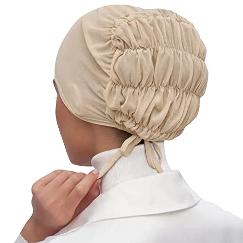 Yinguo Cappello da donna in tinta unita, con fascia per capelli da ragazza, traspirante, elastico, per cintura, foulard, fascia per capelli (C-beige, taglia unica)