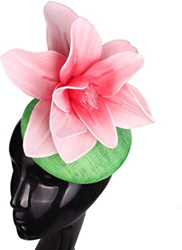 Lmtossey Fascinator Fascia per capelli in lino, con fiore