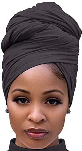 DRESHOW Jersey Turbante Testa Wrap per le Donne Africane Knit Headwraps Urban Capelli Sciarpa Scialle Hijab Foulard Capelli Accessori