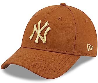 New Era York Yankees MLB Metallic Logo Brown 9Forty Adjustable Women cap One-Size