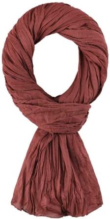 ALLEE DU FOULARD Sciarpa Scialle 100% cotone 110x200 cm – Marrone Mogano Più di 40 colori Per uomo e donna. Sciarpa per tutte le stagioni